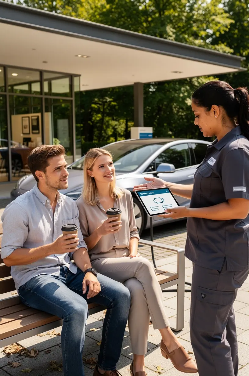 Detailaufnahme eines Batteriemanagementsystems eines Elektrofahrzeugs